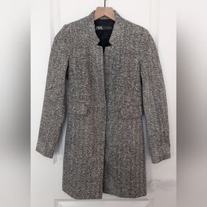 Zara Lined Gray Coat Size XS